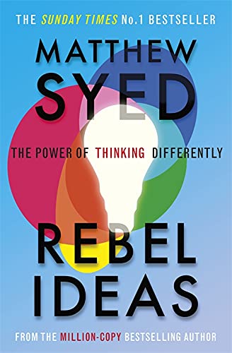 Book cover: "Rebel Ideas" with a lightbulb and colorful circles.