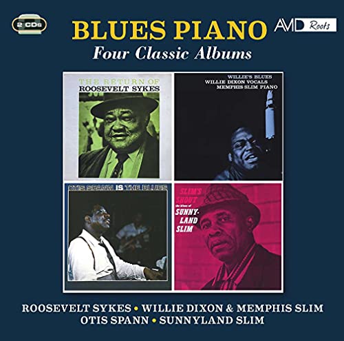 CD cover featuring portraits of blues musicians Roosevelt Sykes, Willie Dixon, and Memphis Slim.