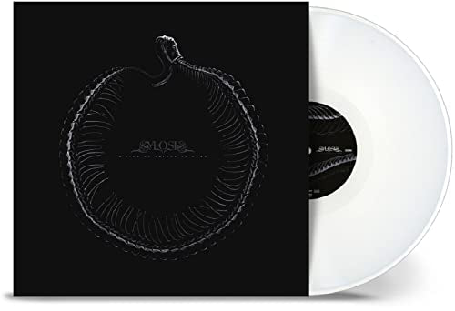 Sylosis vinyl record with black and white snake design, translucent disc.