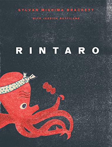 Book cover titled Rintaro featuring a red octopus wearing a headband holding a skewer.