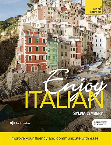 Italian language course book cover with colorful coastal buildings.