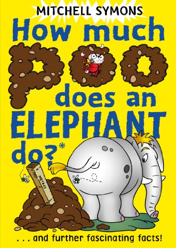 Book cover: cartoon elephant, poo, and illustrated facts about animal trivia.