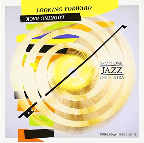 "CD cover with abstract spiral design, black banner, and 'Symphonic Jazz Orchestra' text."