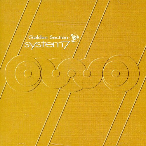 Golden Section album cover by System 7, embossed yellow design.