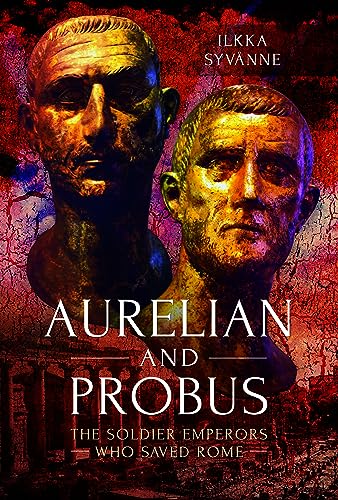 Book cover featuring bronze busts of two Roman emperors, Aurelian and Probus.