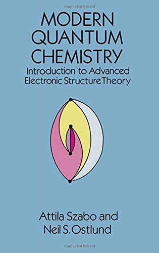 Book cover: "Modern Quantum Chemistry" with abstract atomic orbital graphic.