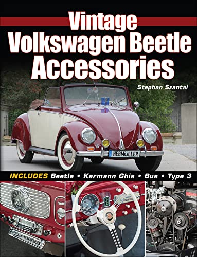 Book cover featuring a red and white vintage Volkswagen Karmann Ghia.