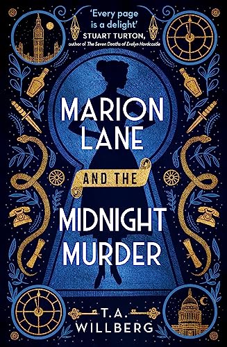 Book cover: Silhouette in keyhole, with clocks, knives, and London imagery.