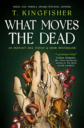 Book cover: hands holding mushrooms and plants, dark green background.