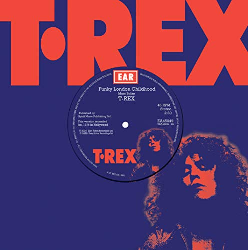 Coloured vinyl record of T. Rex, featuring album art referencing London.