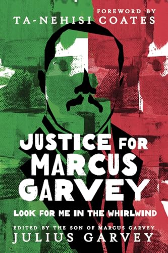 Book cover featuring a black silhouette of Marcus Garvey against a red, green, and black background.
