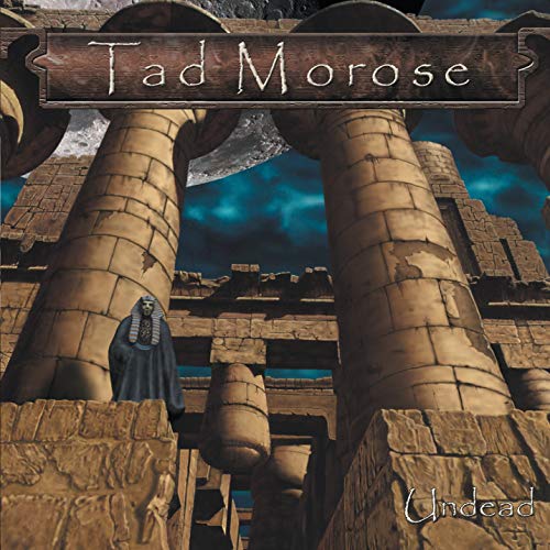 Album cover for Tad Morose’s “Undead” featuring ruins and a cloaked figure.