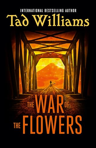 Book cover showing a silhouette on train tracks leading toward a glowing orange horizon.