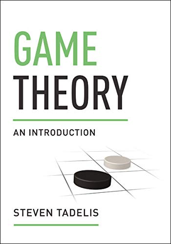 Book cover for "Game Theory: An Introduction" with checkers pieces.