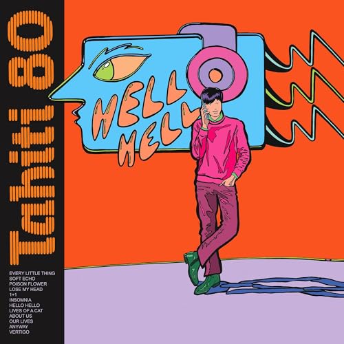 CD cover for Tahiti 80’s “Hello Hello” featuring illustrated man and eye.