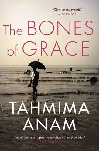 Book cover featuring a person with an umbrella standing on a beach.