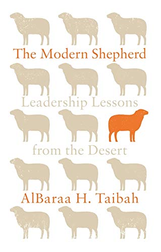 Book cover with beige sheep silhouettes, one orange, titled “The Modern Shepherd.”