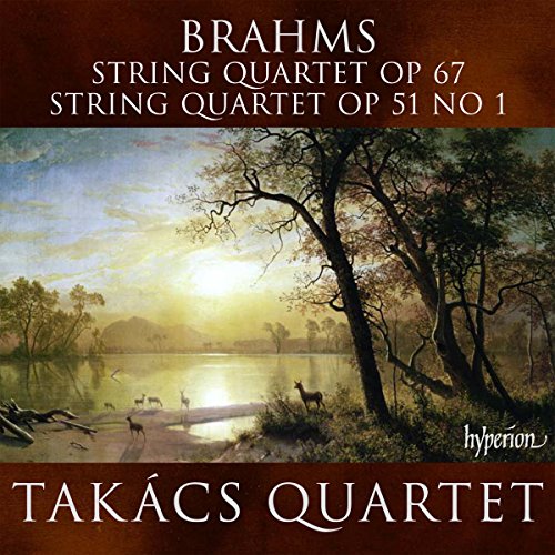 Takács Quartet CD cover featuring a serene landscape with deer by a river.
