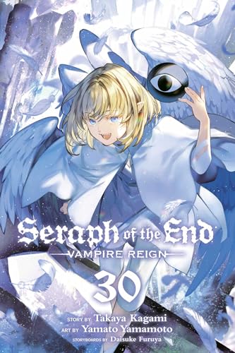 Manga volume cover: blonde girl with wings and a large eye.