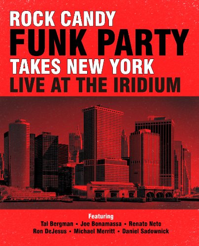 DVD cover for “Takes New York” featuring a red and black cityscape.