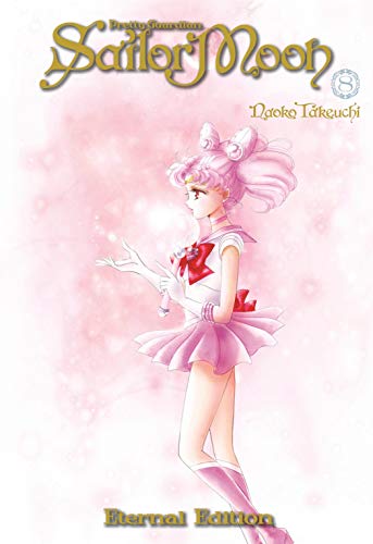 Sailor Moon in a pink dress, cover of volume 8 Eternal Edition.