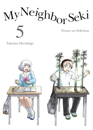 Manga volume 5 cover: girl and boy with bamboo at desks.