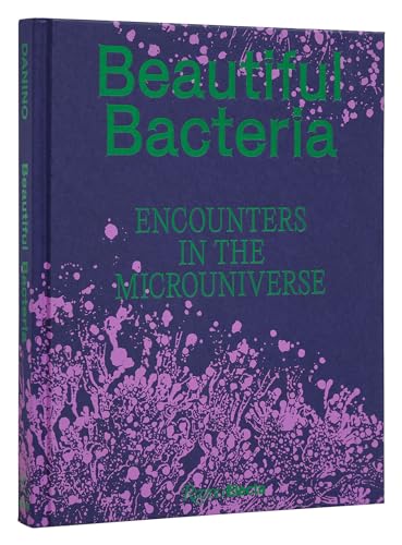 Book cover: “Beautiful Bacteria” with purple and green splatter design.