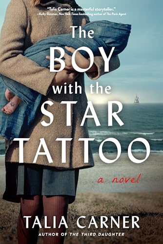 Book cover: woman holding a child by the sea.