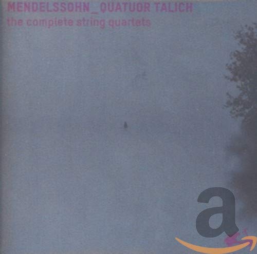 CD cover for Talich Quartet’s Mendelssohn quartets, blue and pink tones.