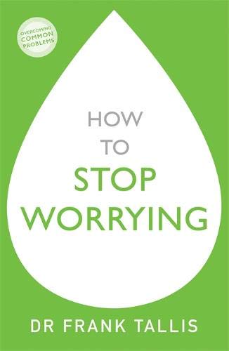 Green book cover with white droplet shape and text: "How to Stop Worrying".