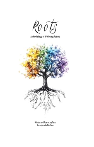 Book cover: "Roots" with a colorful tree and root words.