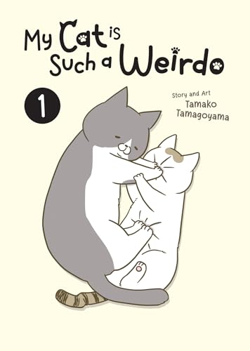 Book cover with two cats playfully tangled together in a sketch style.