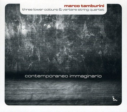 CD cover for “Contemporaneo Immaginario” by Marco Tamburini, abstract dark texture.