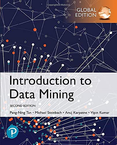 Book cover: “Introduction to Data Mining,” second edition, with network graphic.