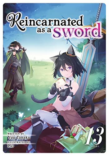 Anime cover art featuring a cat-girl eating a sandwich with a large sword nearby.
