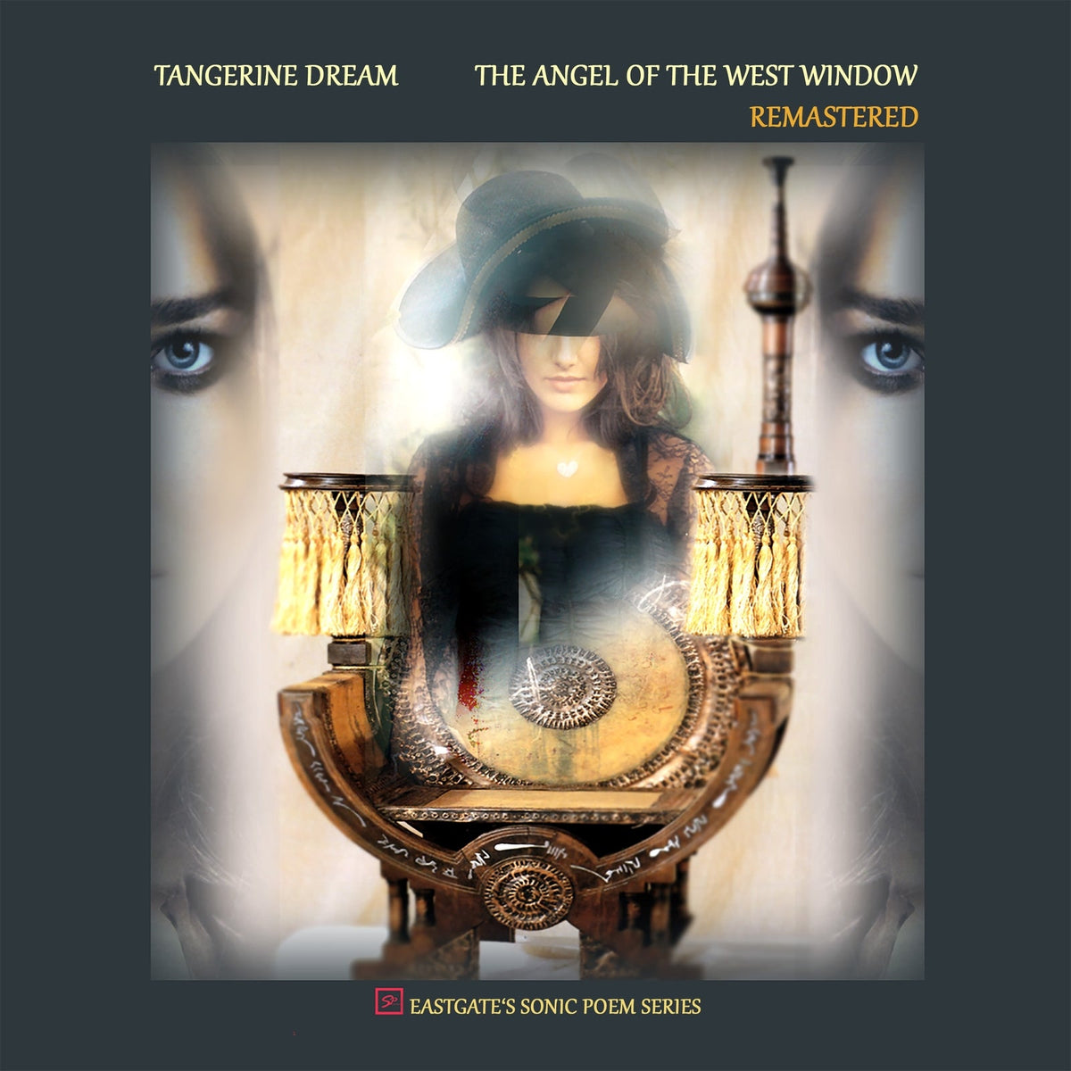 Album cover for Tangerine Dream’s “The Angel Of The West Window,” featuring a woman’s face.