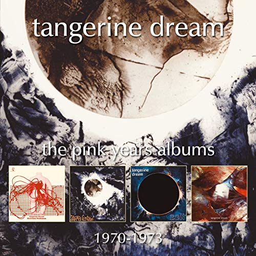 Album cover featuring Tangerine Dream The Pink Years Albums 1970-1973 with four smaller covers.