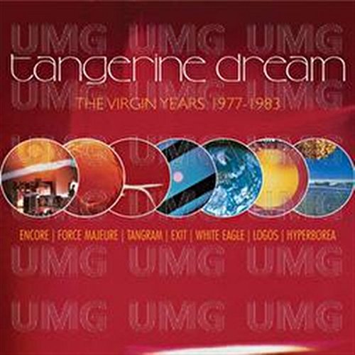 Tangerine Dream The Virgin Years 1977-1983 CD cover with seven circular album art images.