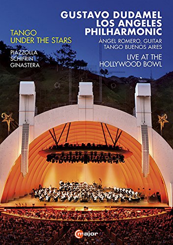 "Tango Under The Stars" DVD cover featuring the Hollywood Bowl with an orchestra on stage.