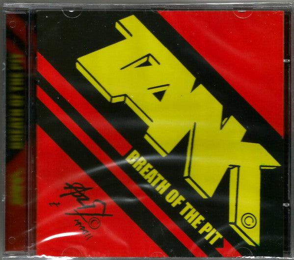 CD case for Tank’s “Breath Of The Pit” album, red and black design.
