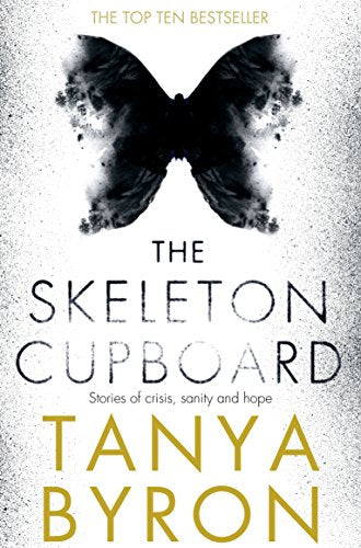 Book cover: āThe Skeleton Cupboardā with a black butterfly image.