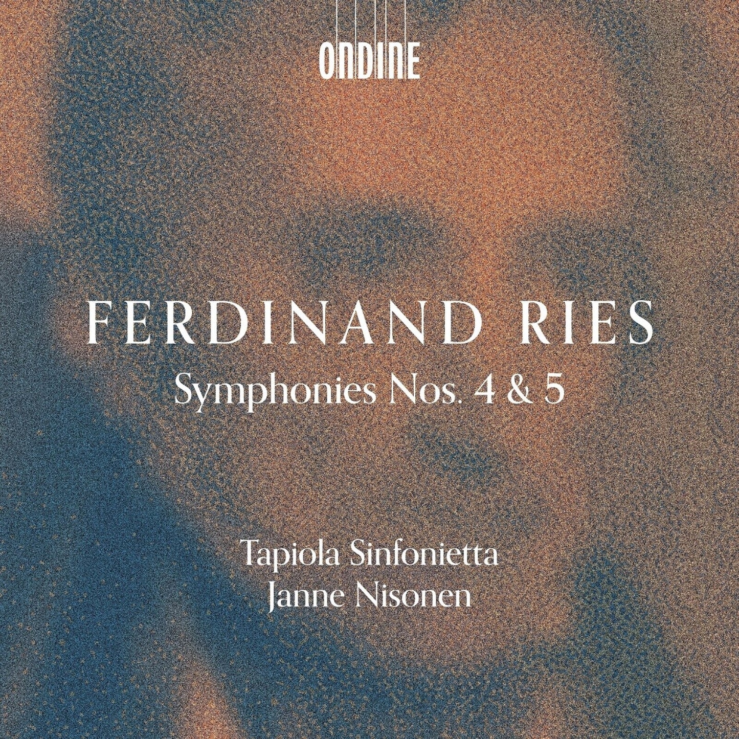 CD cover for Ferdinand Ries Symphonies Nos. 4 & 5, textured background.