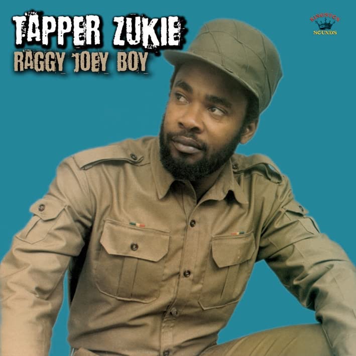 Tapper Zukie album cover, portrait of a man in a khaki uniform.