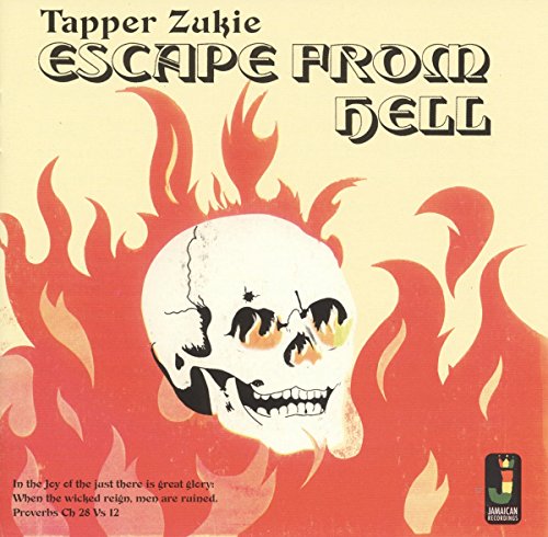 Vinyl record cover: skull surrounded by flames, titled "Escape From Hell".