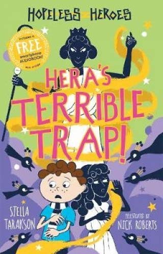 Book cover: children, goddess, and shadowy figures in a colorful illustration.