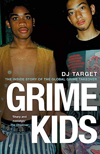 Book cover: “Grime Kids” with portraits of two young men.