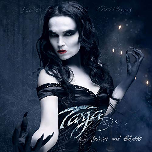 Dark album cover featuring a pale woman in black lace, with candles.