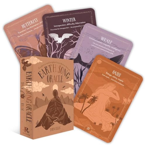 Oracle card deck and box with nature-themed illustrations.