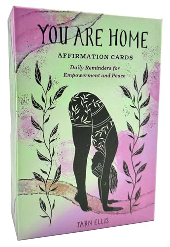 Box of "You Are Home" affirmation cards with a silhouette of a person.