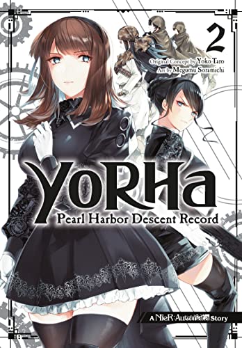 Book cover featuring anime-style characters and the title “YoRHa: Pearl Harbor Descent Record.”